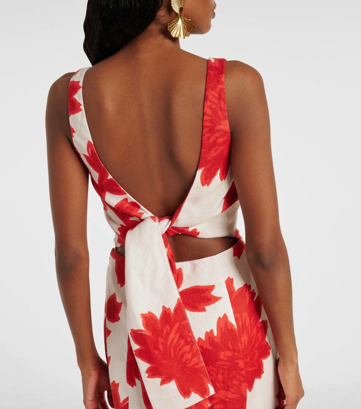 chinese dress ladies Noemi Halter Mini Dress | Ivory main image 0