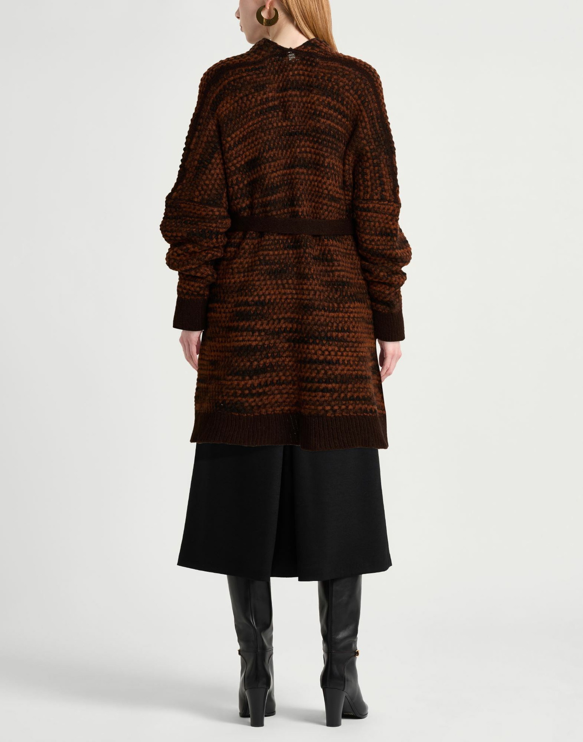 Manila Grace Womens Cardigan in Brown
