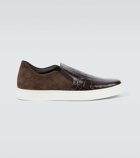 Manolo Blahnik Nadores croc-effect leather sneakers