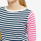 Beams Boy Women's cm Stripe 3/4 Sleeve T-Shirt in Crazy