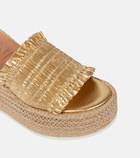 Ganni Smock platform espadrille slides