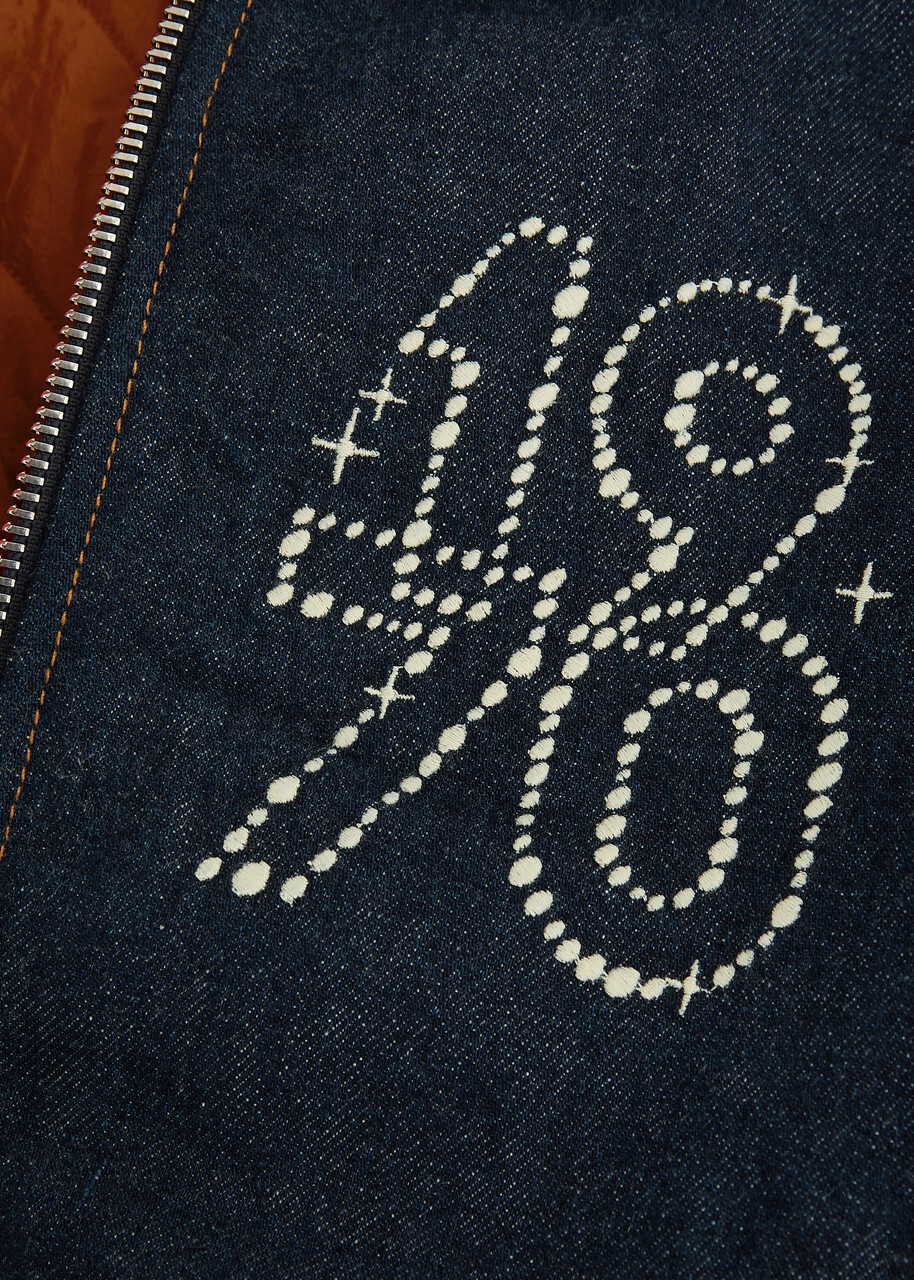 Kenzo Constellation Reversible Denim Bomber Jacket Navy
