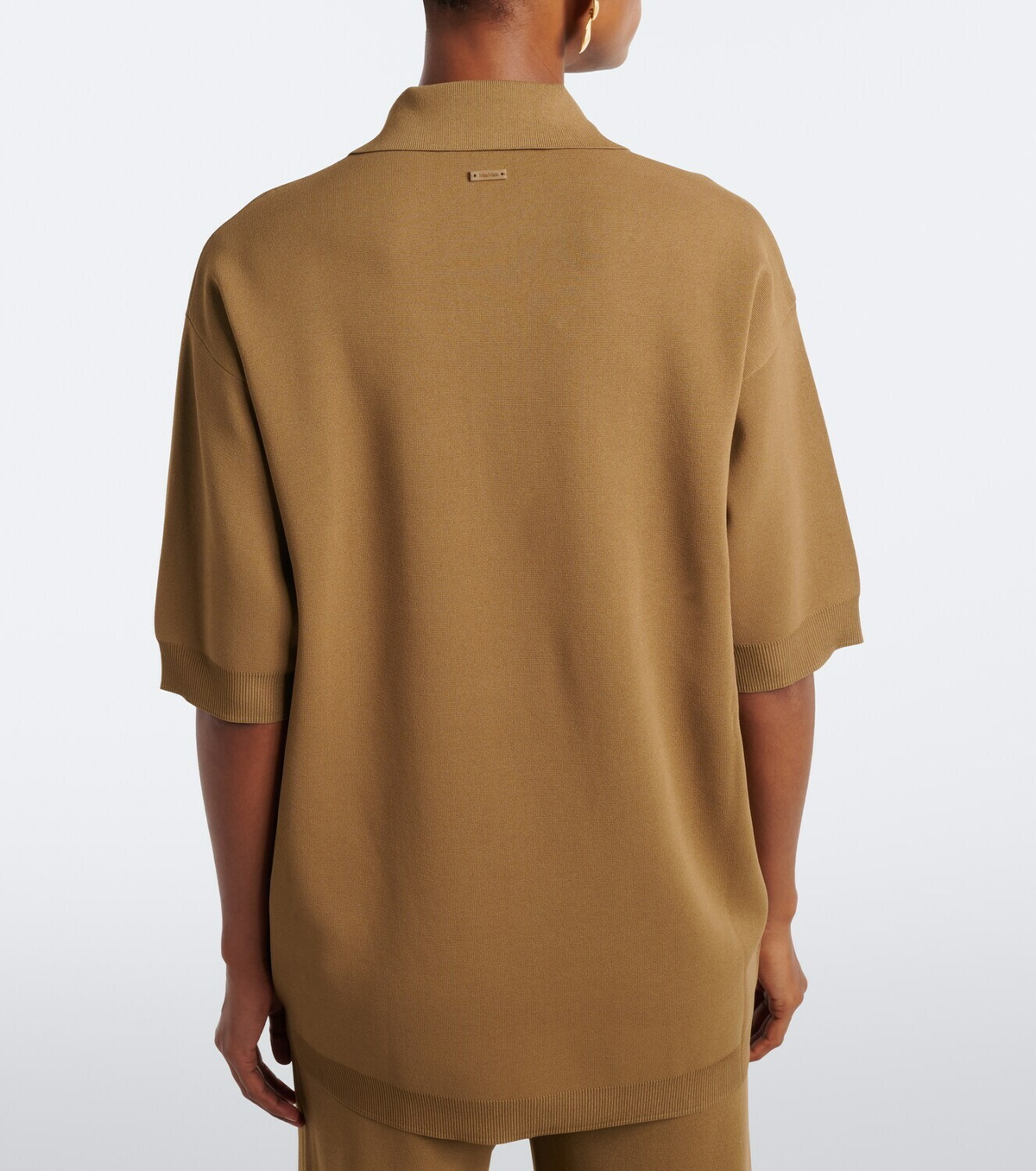 Max Mara Oversized knitted polo shirt