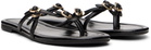 Marc Jacobs Black 'The Leather Kiki' Sandals