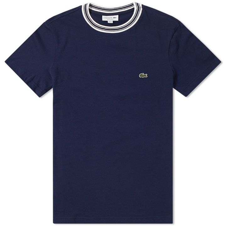 Photo: Lacoste Tipped Collar Tee