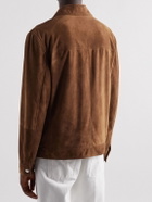 Brunello Cucinelli - Suede Trucker Jacket - Brown