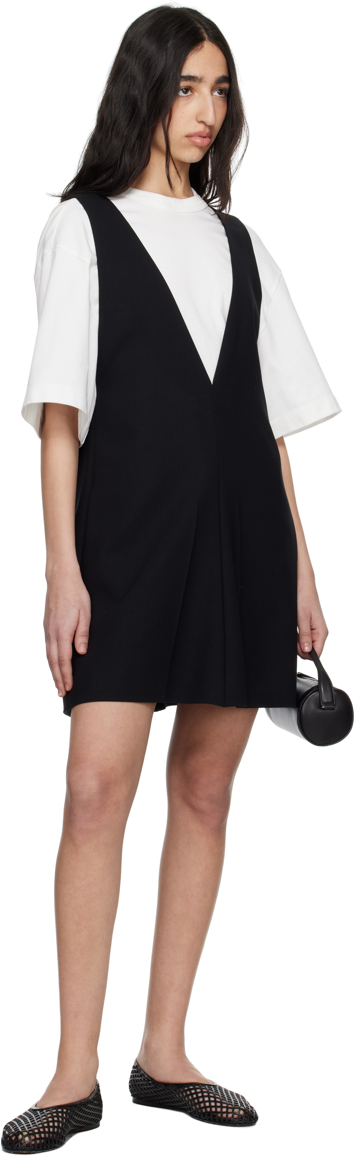 Carven Navy Wool Minidress