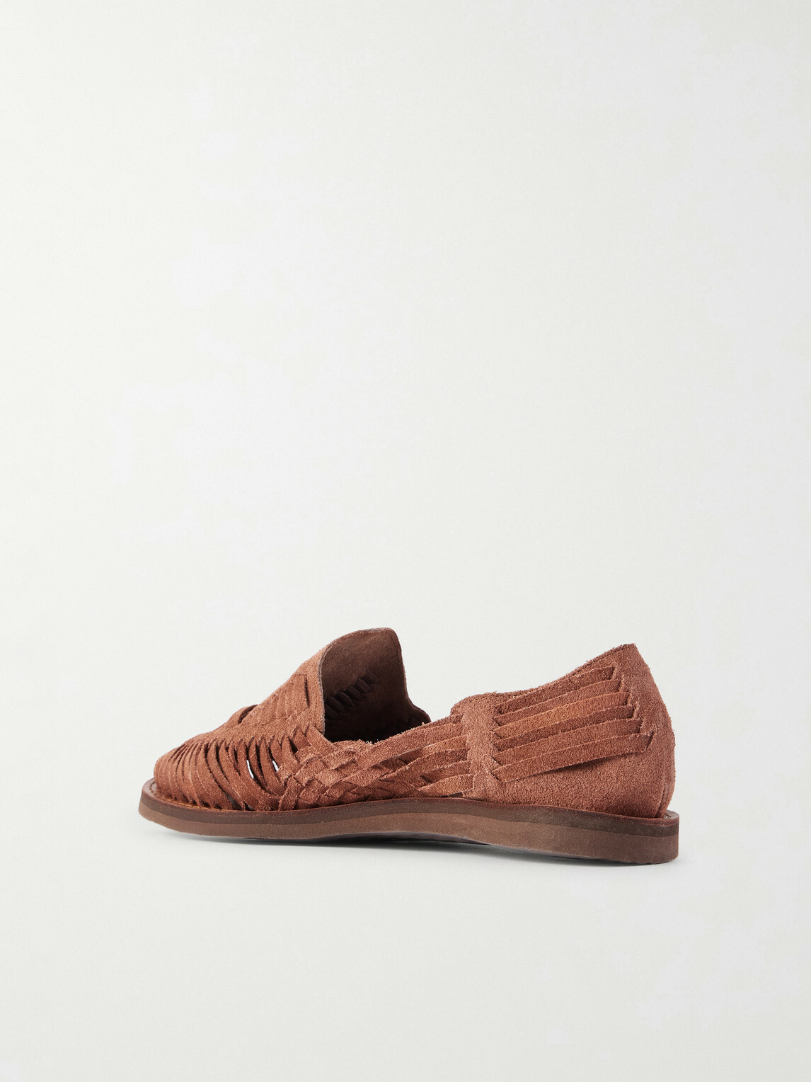 Yuketen - Alejandro Woven Suede Huarache Sandals - Brown
