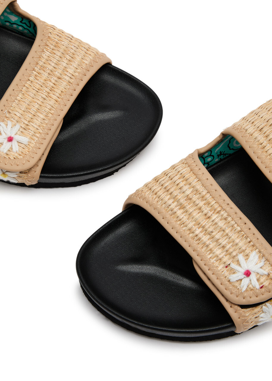Arizona Love Apache Flower Raffia Sandals Multicoloured