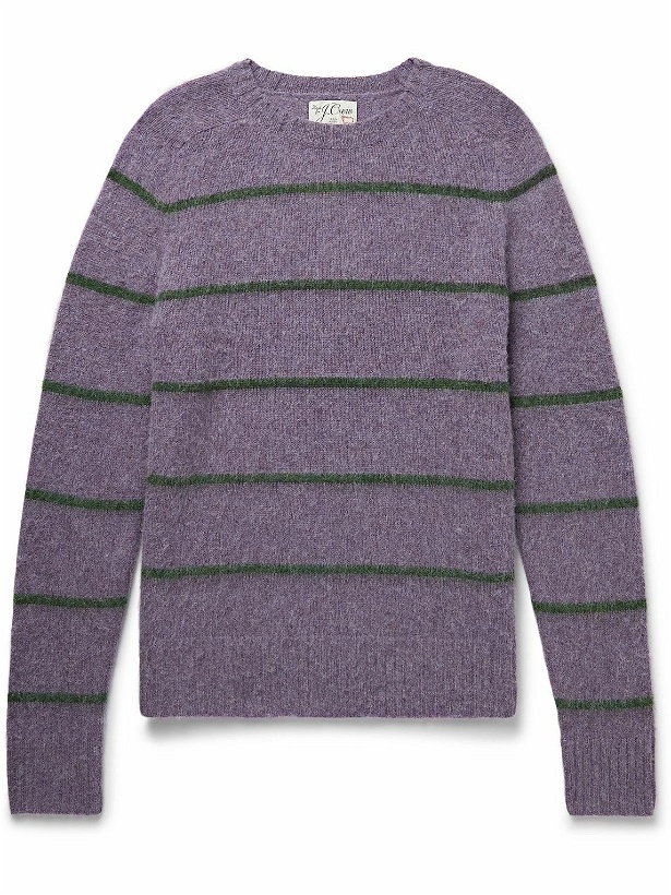 Photo: J.Crew - Shetland Marvin Striped Wool Sweater - Purple