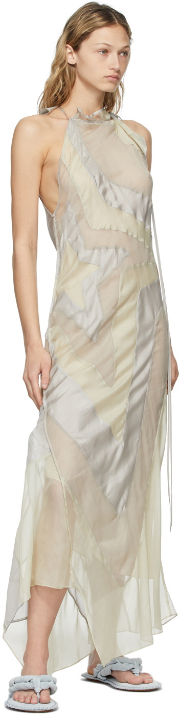 Acne Studios Grey Ben Quinn Edition Habotai Silk Dress