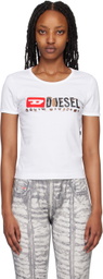 Diesel White T-Uncutie-Divstroyed T-Shirt