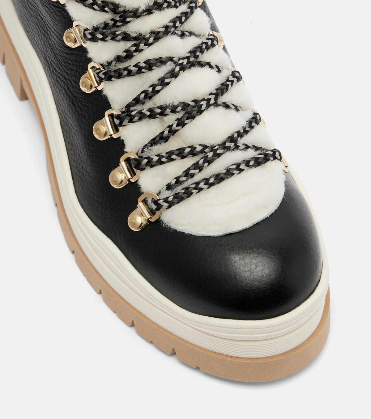 Bogner Arosa shearling-lined leather lace-up boots