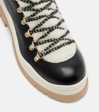 Bogner Arosa shearling-lined leather lace-up boots
