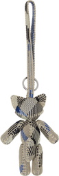 Burberry Gray & Blue Foxy Charm Keychain