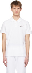 Dsquared2 White 'Be Icon' Polo