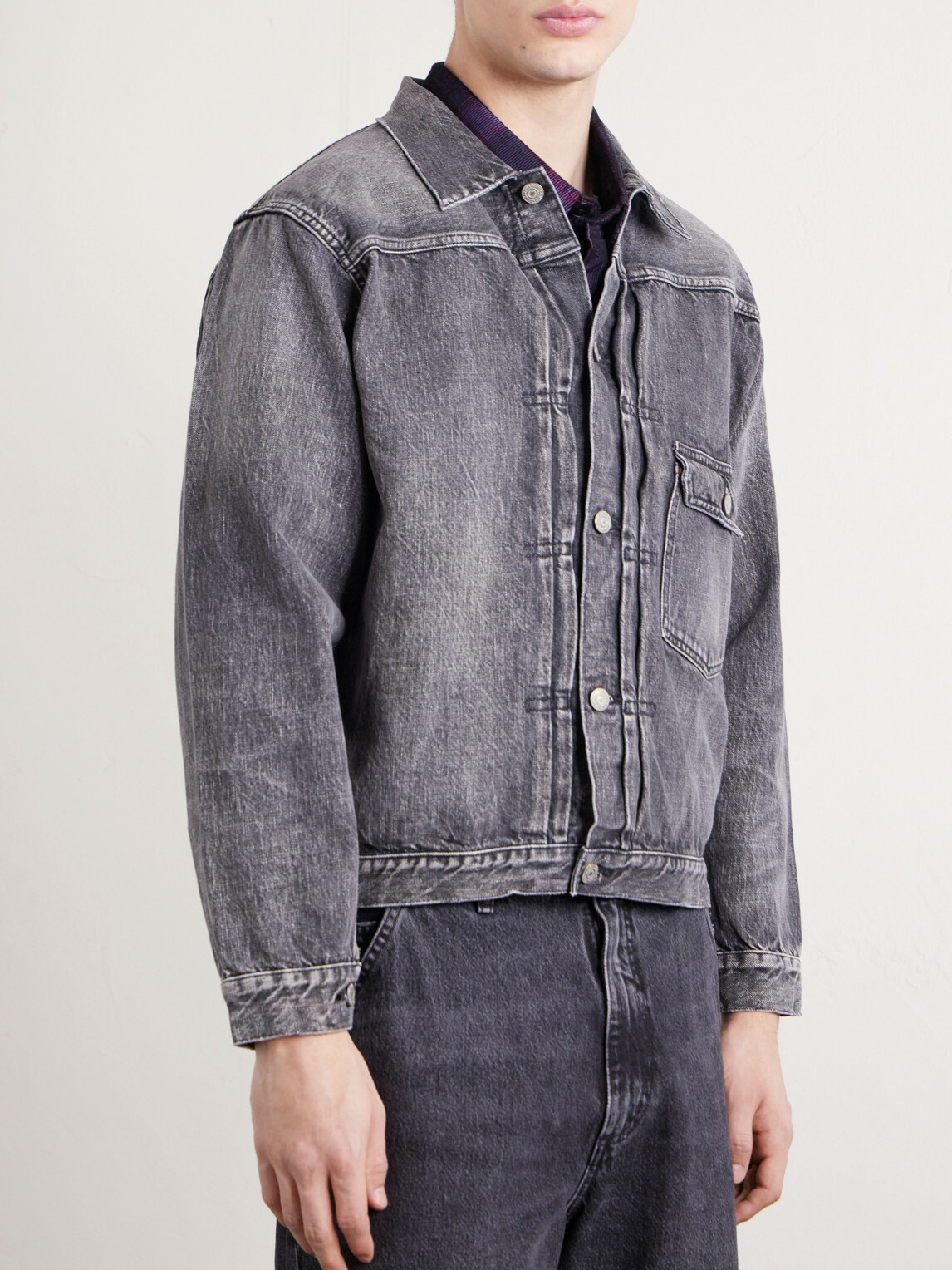 FULLCOUNT - Type 1 Dartford Selvedge Denim Jacket - Gray