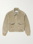 AGOLDE - Emil Suede Bomber Jacket - Brown