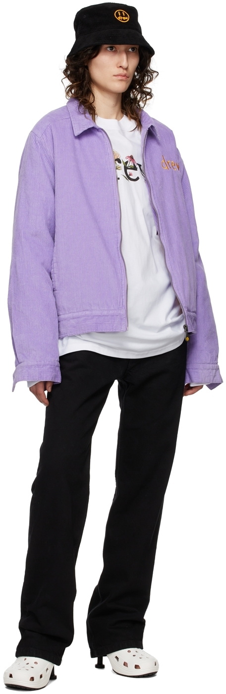 drew house SSENSE Exclusive Purple Painted Mascot Jacket