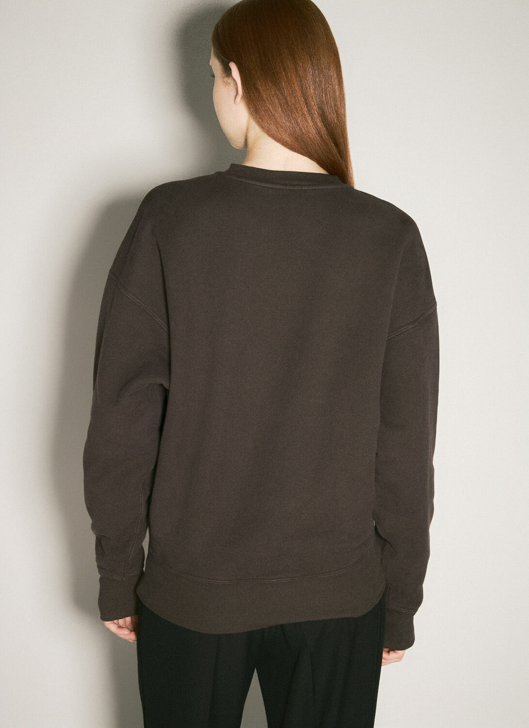 Saint Laurent Logo Patch Fleece Sweatshirt