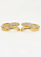 Missoma Molten Snow 18ct Gold-plated Double Medium Hoop Earrings - One Size