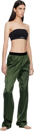 TOM FORD Khaki Stretch Silk Satin PJ Lounge Pants