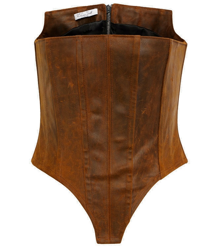 Photo: LaQuan Smith Distressed leather bustier