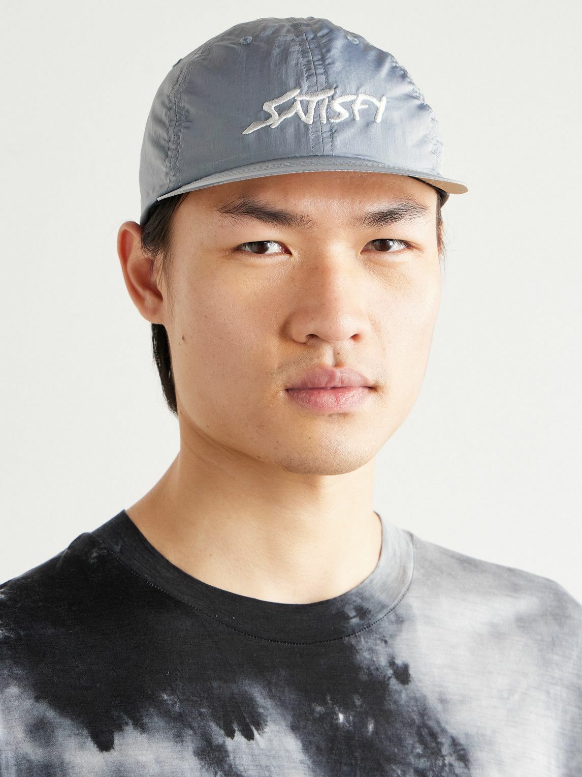 Satisfy - Logo-Embroidered FliteSilk™ Cap - Blue Satisfy