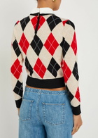 Alice + Olivia Coralann Layered Argyle Wool-blend top Multicoloured 1