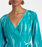 Anna Kosturova Tie-dye silk wrap dress