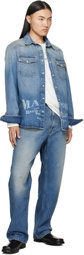 MM6 Maison Margiela Blue Straight-Leg Jeans
