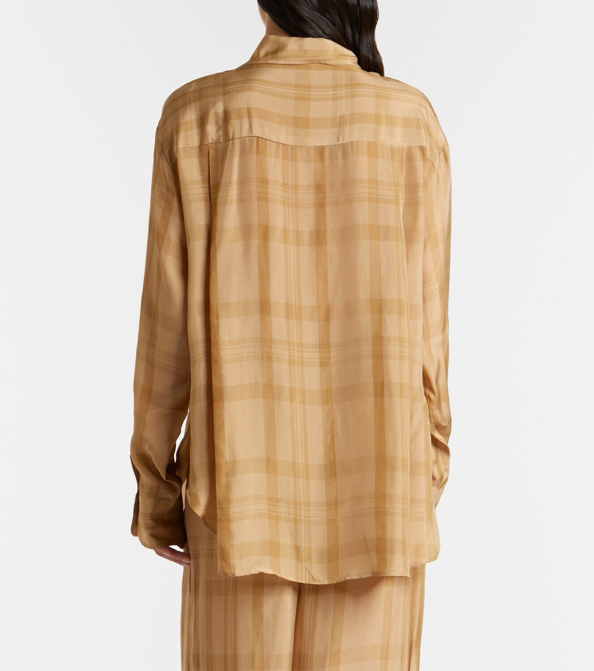 The Frankie Shop Peri checked twill shirt