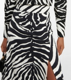 Dolce&Gabbana - Zebra-print cady midi skirt