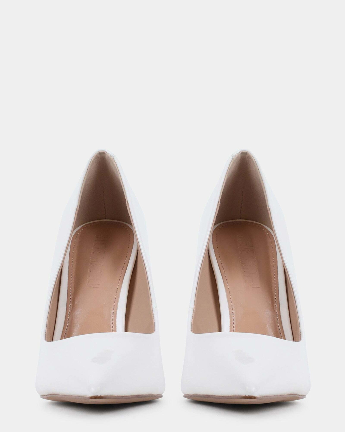 Steve Madden Vida Heels in White Patent