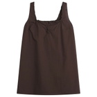 Deiji Studios Women's Button Frill Mini Dress in Umber