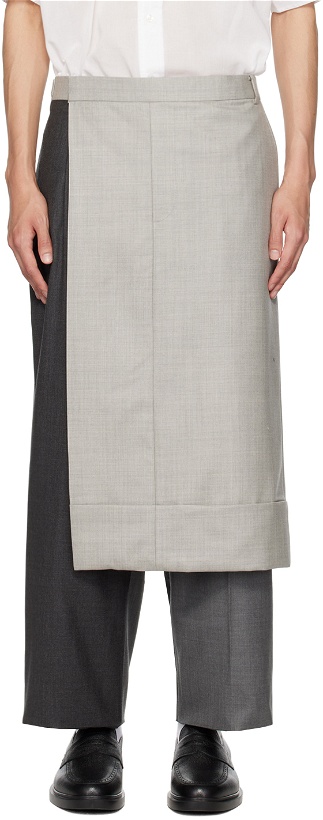 Photo: Thom Browne Gray Layered Trousers