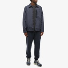 Stone Island Men's Crinkle Reps Zip Overshirt in Navy Blue