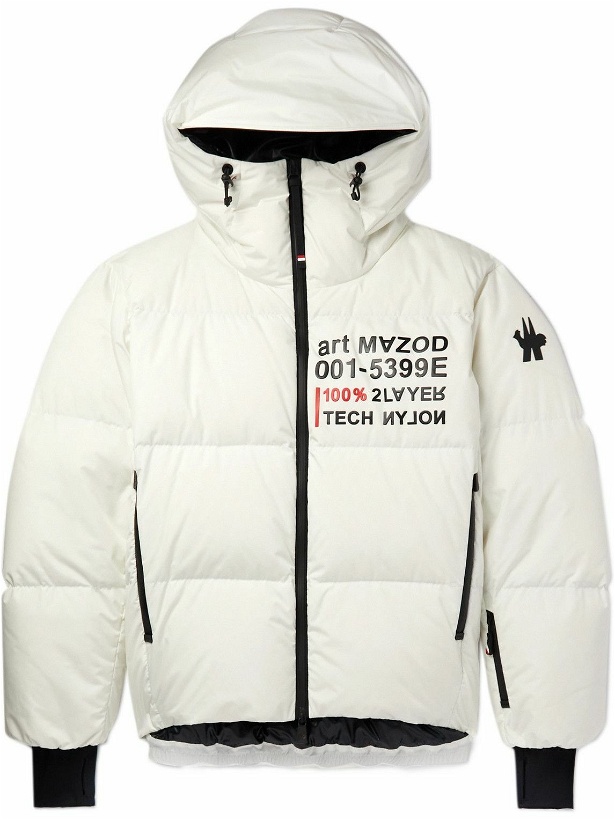 Photo: Moncler Grenoble - Mazod Quilted Printed Ripstop Down Ski Jacket - White