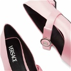 Versace Women's Medusa Head Flat Shoes in English Rose Palladium
