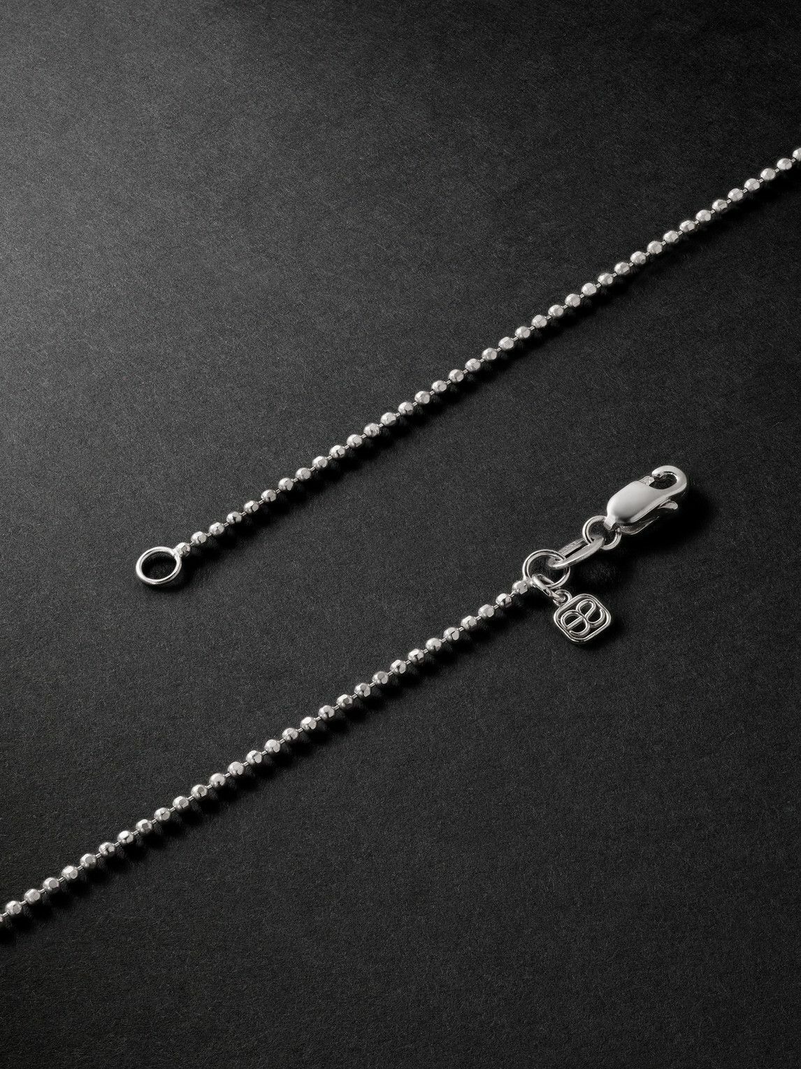 Sydney Evan - Evil Eye Rhodium-Plated Diamond Pendant Necklace