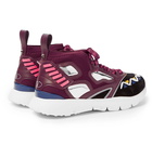 Valentino - Heroes Reflex Suede, Leather and Mesh Sneakers - Men - Burgundy