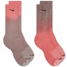 Nike Everyday Plus Cushioned Crew Sock - 2 Pack in Multi