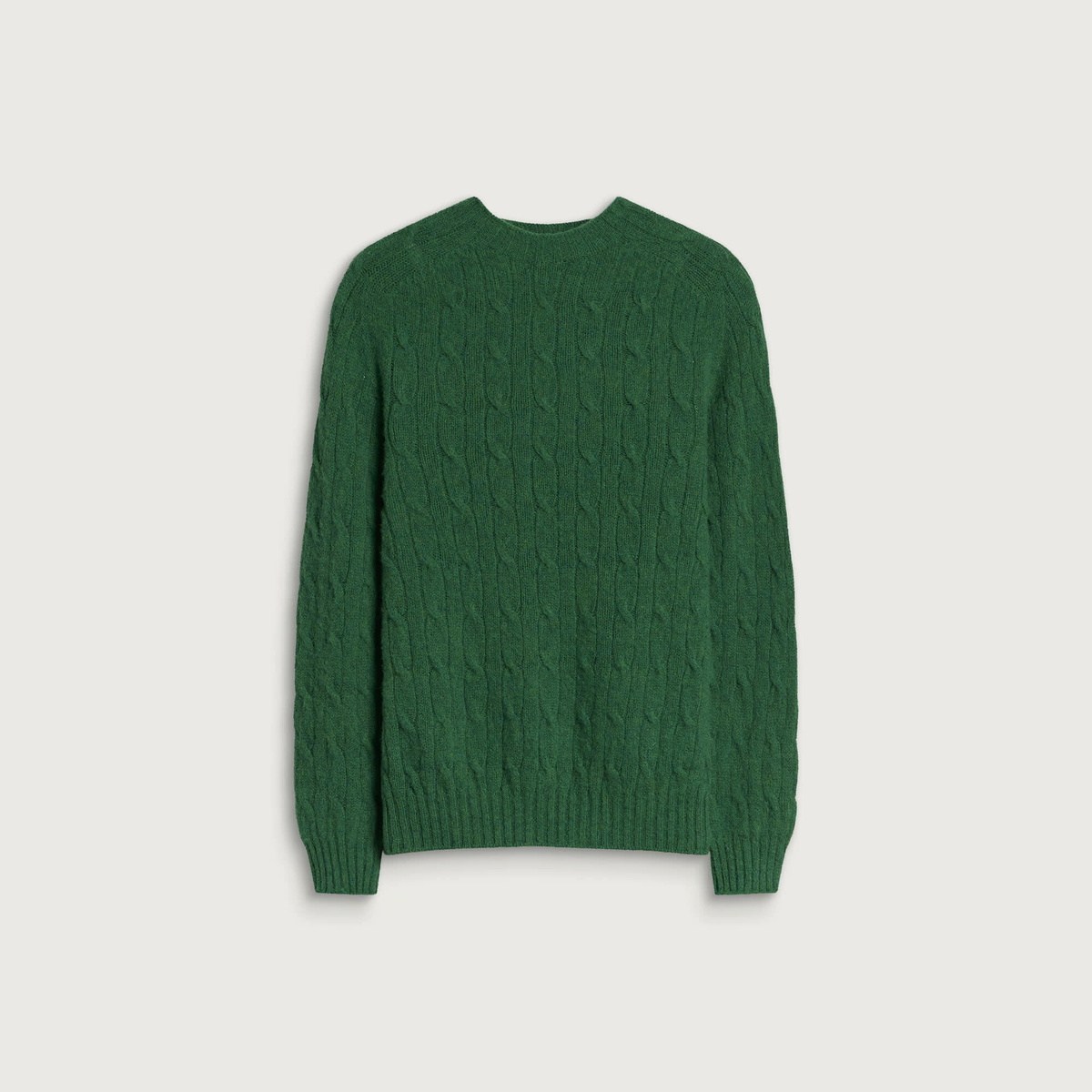Barbour Men's Scottish Made Cable Crew in Sycamore