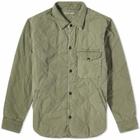 Save Khaki Men's Quiletd Shirt Jacket in Olive