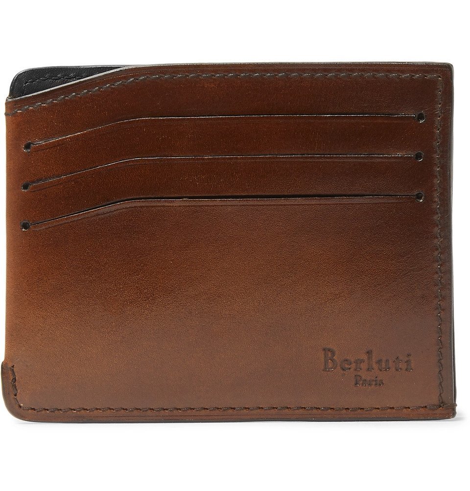 Bambou Scritto Leather Card Holder