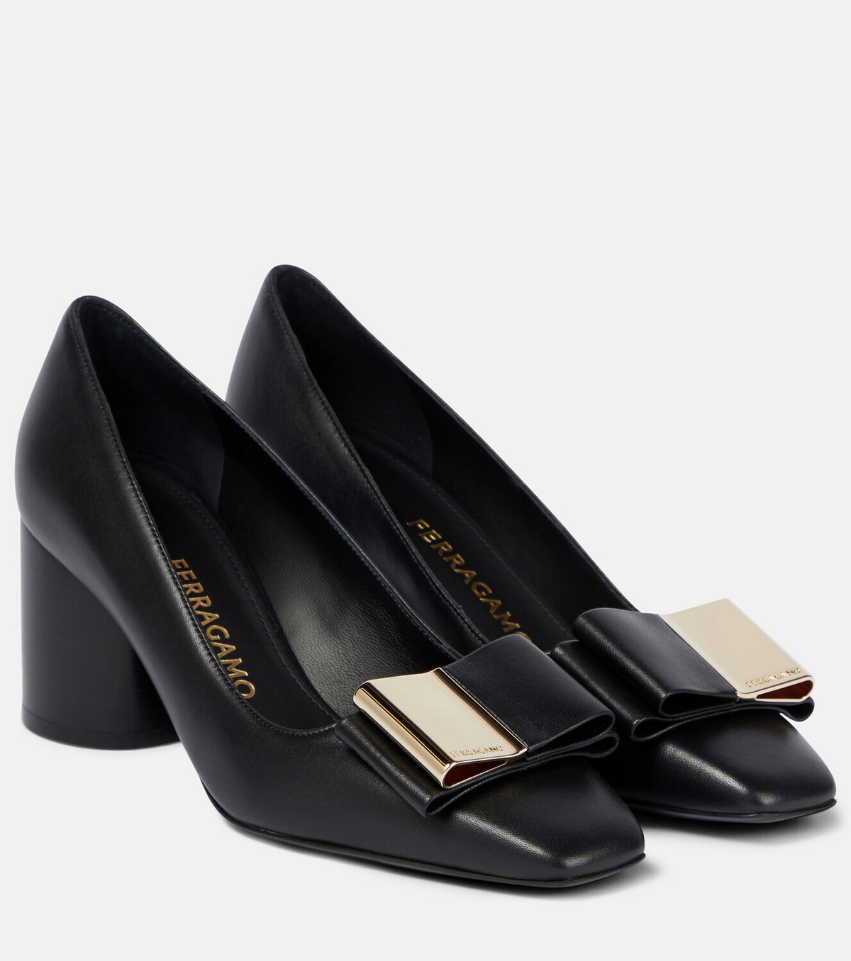 ferragamo double bow pump