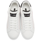 Dolce and Gabbana White and Black Portofino Sneakers