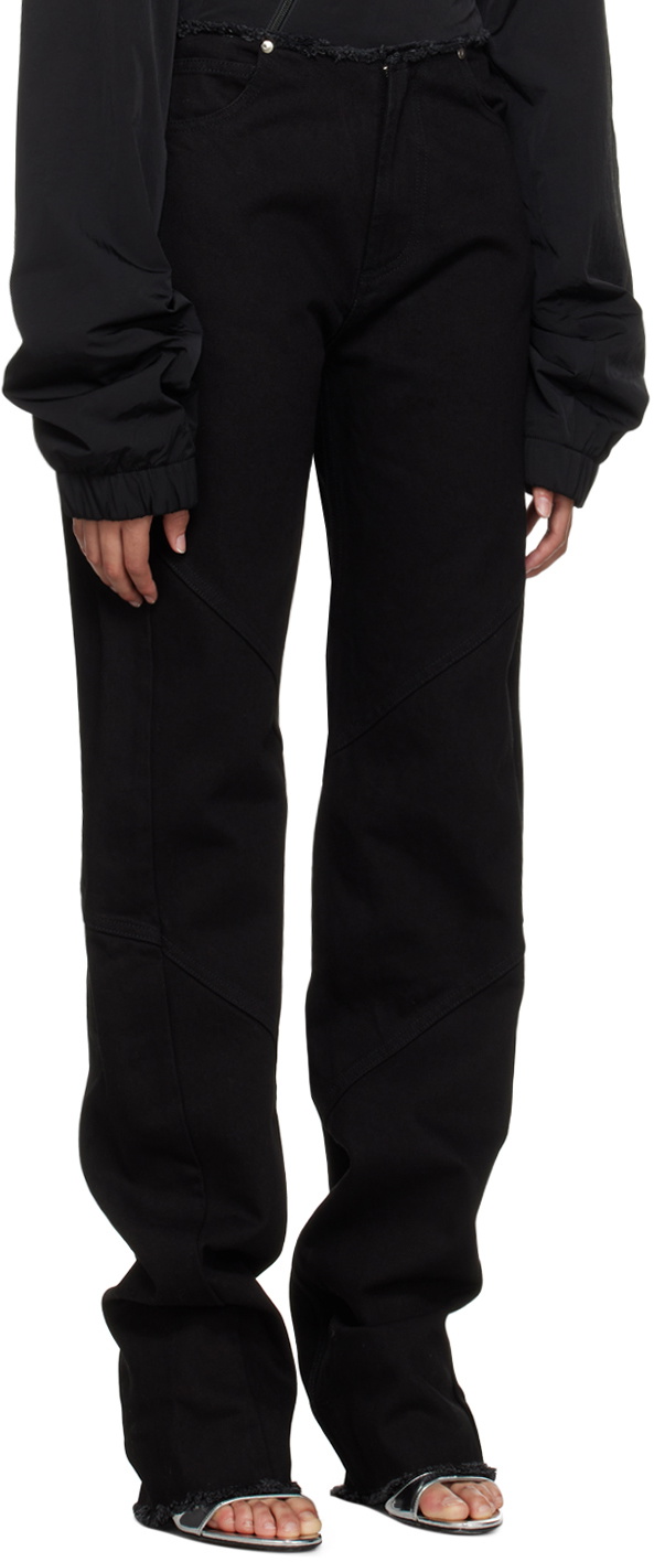 Jade Cropper Black Raw Hem Jeans