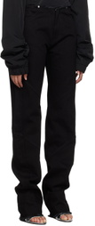 Jade Cropper Black Raw Hem Jeans