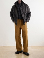 COMME DES GARÇONS HOMME - Padded Oiled-Leather Jacket - Black